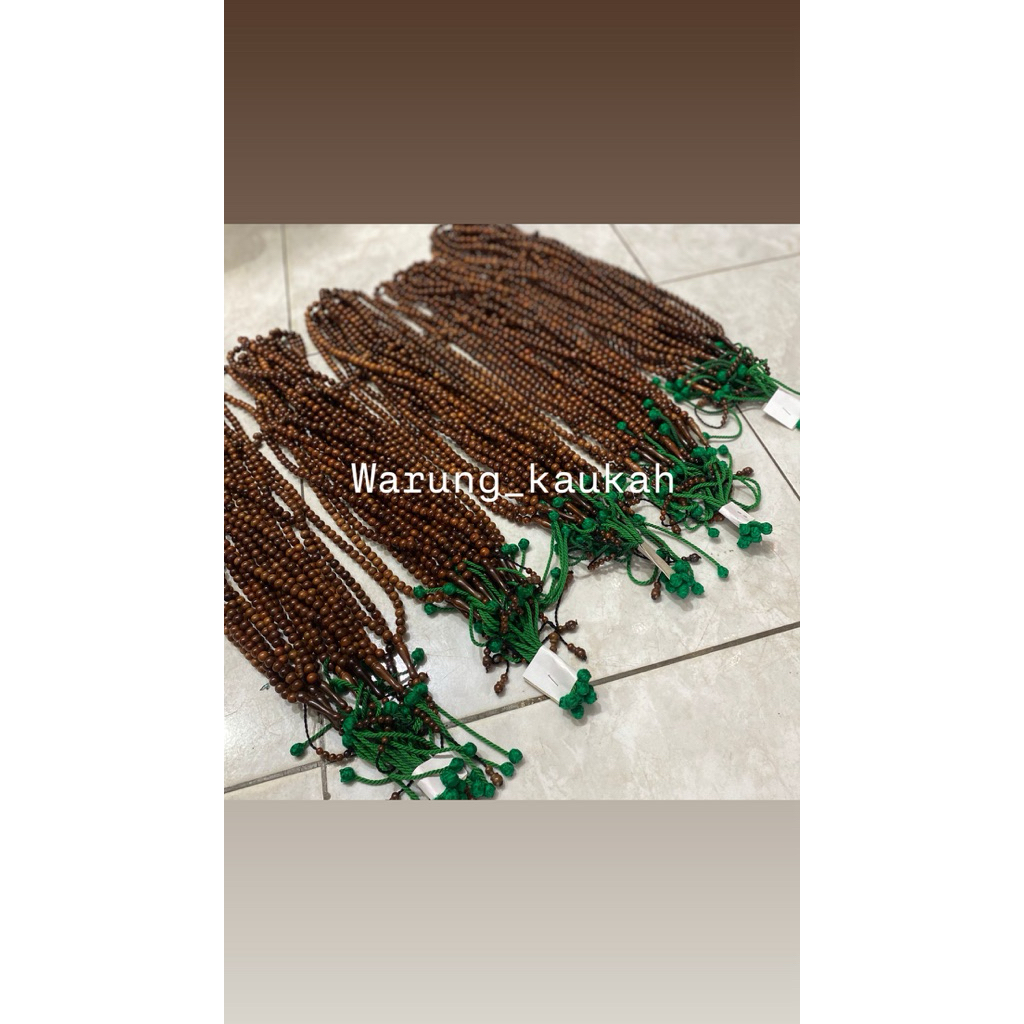 PAKET GROSIR 10PCS TASBIH KAUKAH RUMBAI HIJAU UKURAN 7