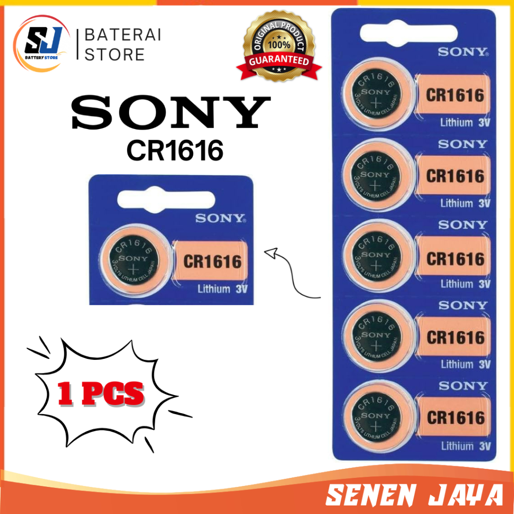 Baterai CR1616 Original SONY 3V Batre Sony CR1616 Harga 1 PCS Batre Jam tangan CR1616 Batre Kancing