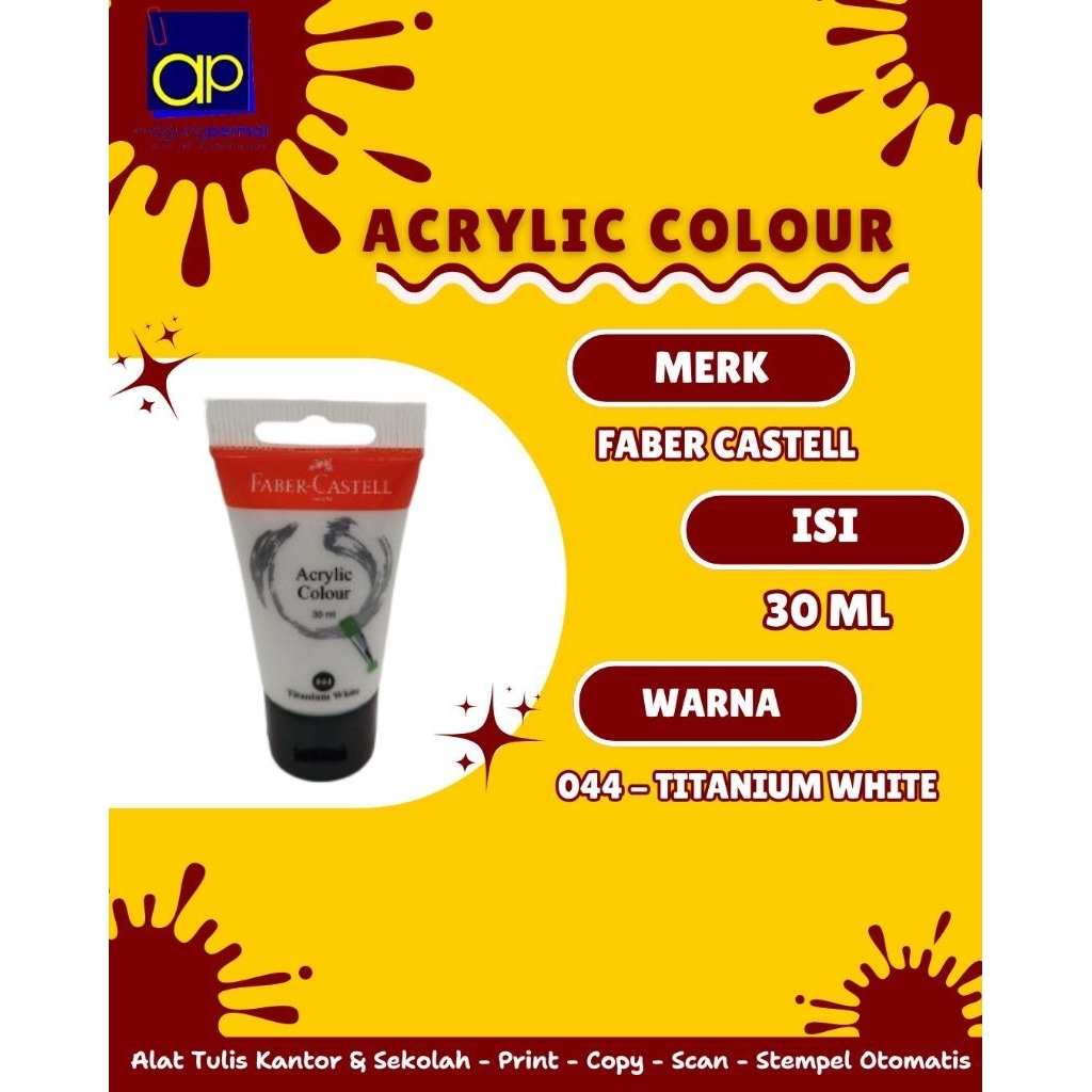 

Acrylic Colurs 30ml Faber Castell (Titanium White)