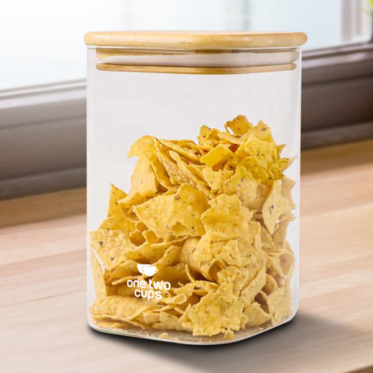 Kaca Toples Kedap Udara Storage Jar Transparent 1.2 Liter