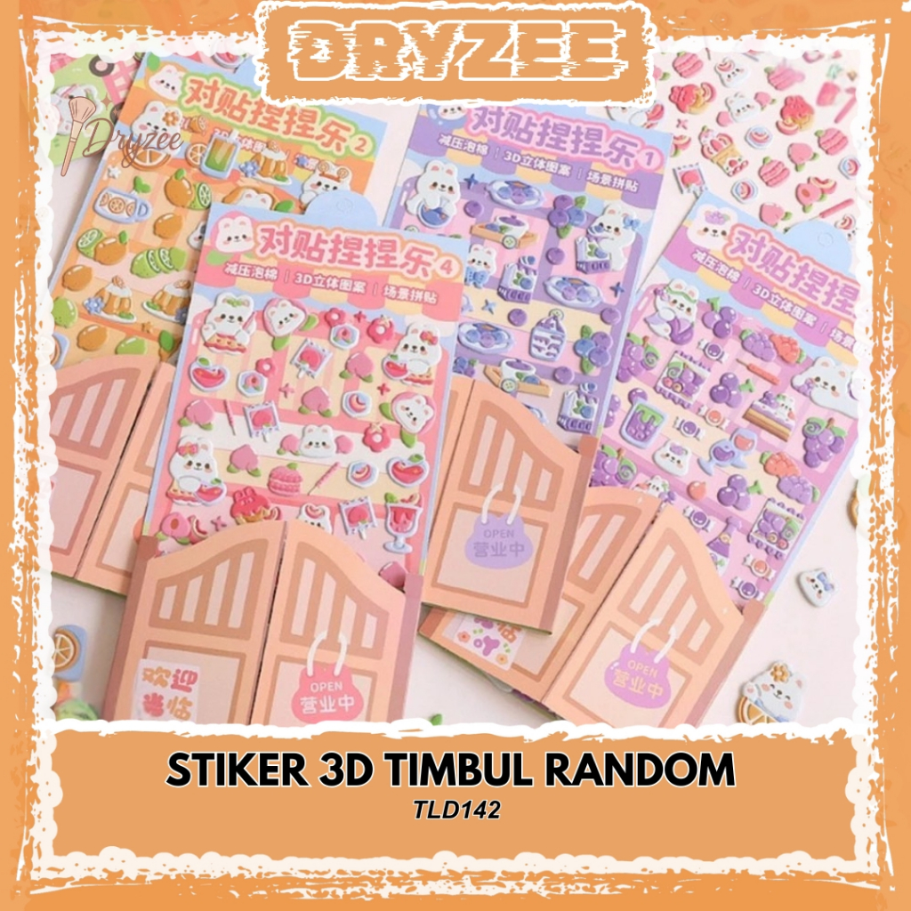

Stiker 3D Timbul Dekor DIY / Mainan Stiker Tempel Buku Kertas Stiker Timbul Random Stiker TLD142