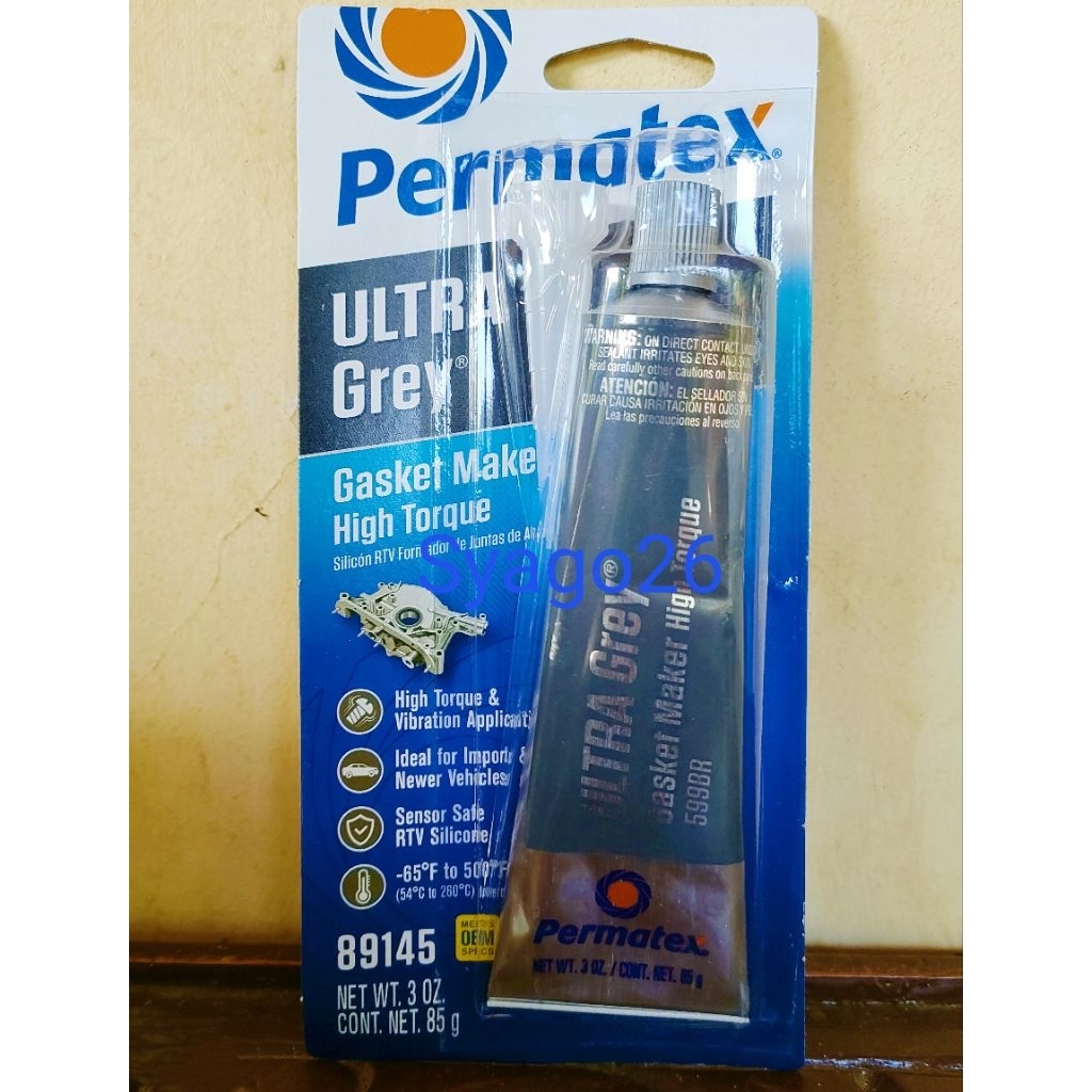 Lem Permatex Ultra Grey Silicone Gasket Maker High Torque