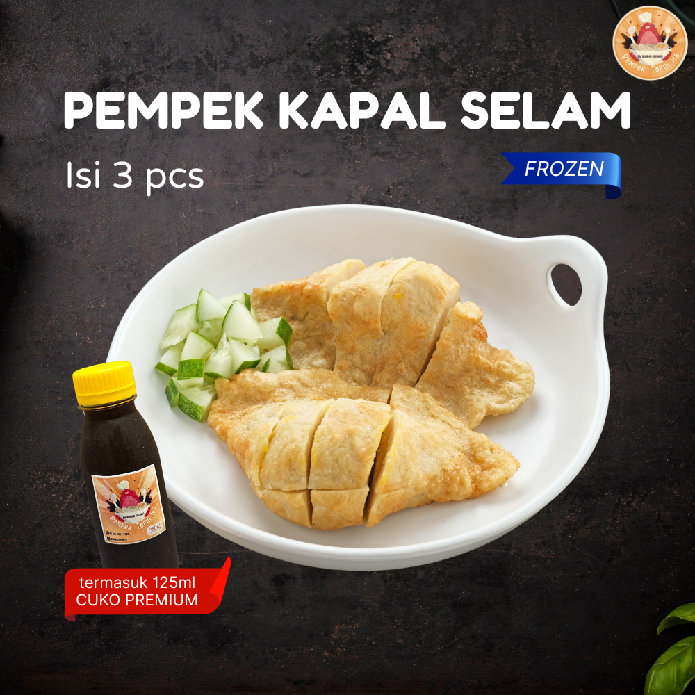 

Pempek Kapal Selam Topui 168 by Gumiho Kitchen Asli Ikan Tenggiri - Tanpa Pengawet - Homemade