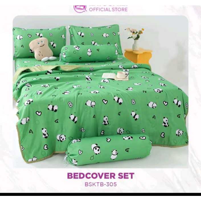 Bedcover set 180x200 premium aesthetic polos / bedcover 1 set bed cover+ sprei selimut bed cover / b
