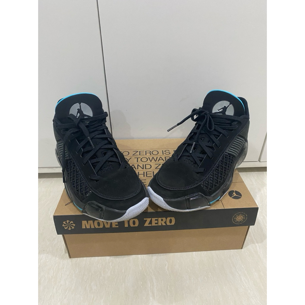 Air Jordan XXXVII Low PF Black particle Grey Second like new. size 42