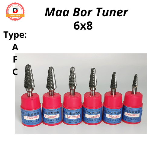 Tuner 6×8 Cuner Tuner Porting Mata bor Tuner Carbide 6×8 Rotary bur gagang 6mm