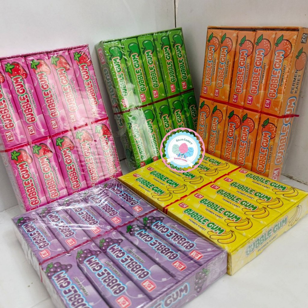 

DSM BUBBLE GUM PERMEN KARET ( 1 PACK = 20 PCS)