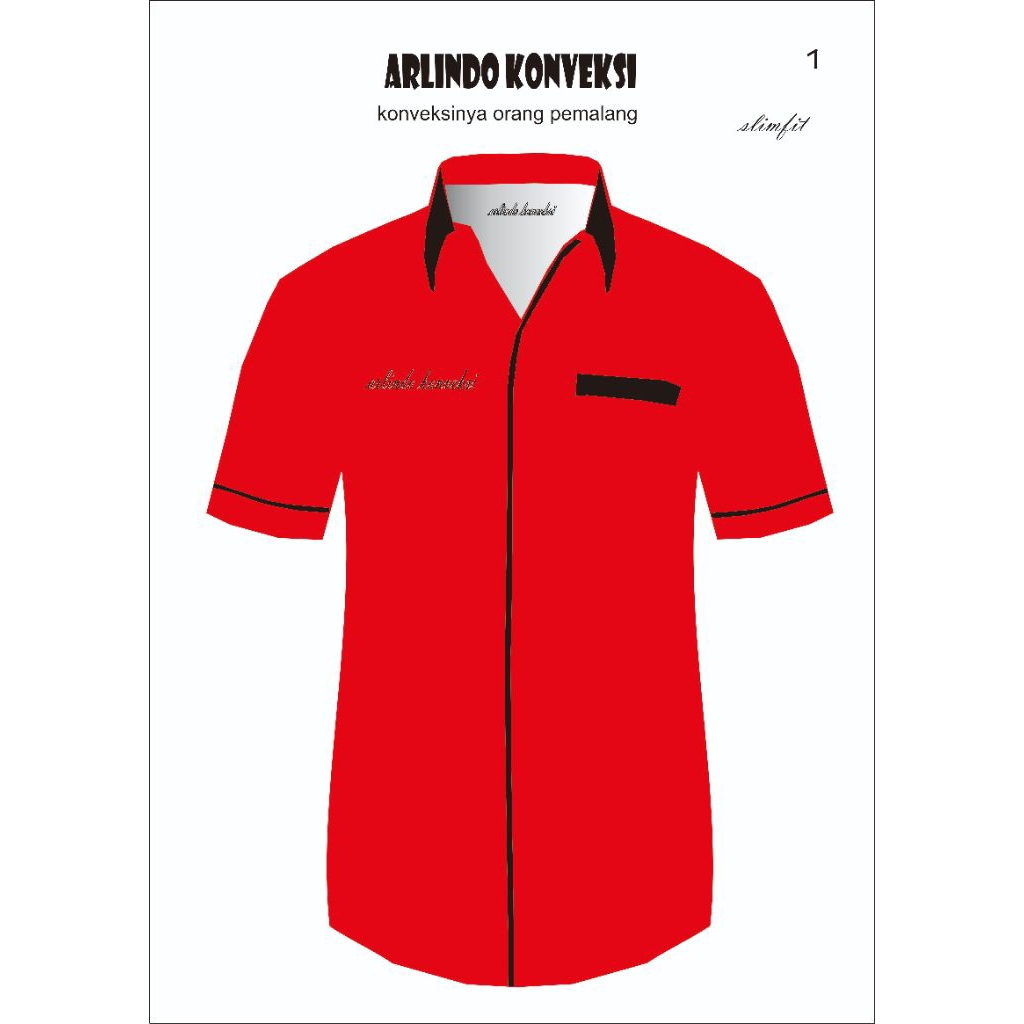 kemeja seragam kerja kain drill seragam komunitas kekinian slimfit pria wanita kombinasi#pdl#pdh#