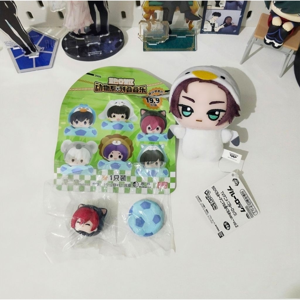 merch official bluelock chibigurumi sae & chigiri mini figure