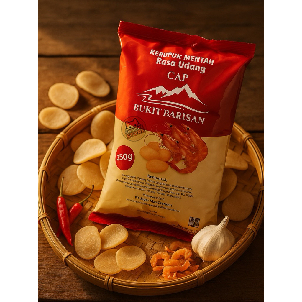 

Kerupuk Udang Cap Bukit Barisan 250gram