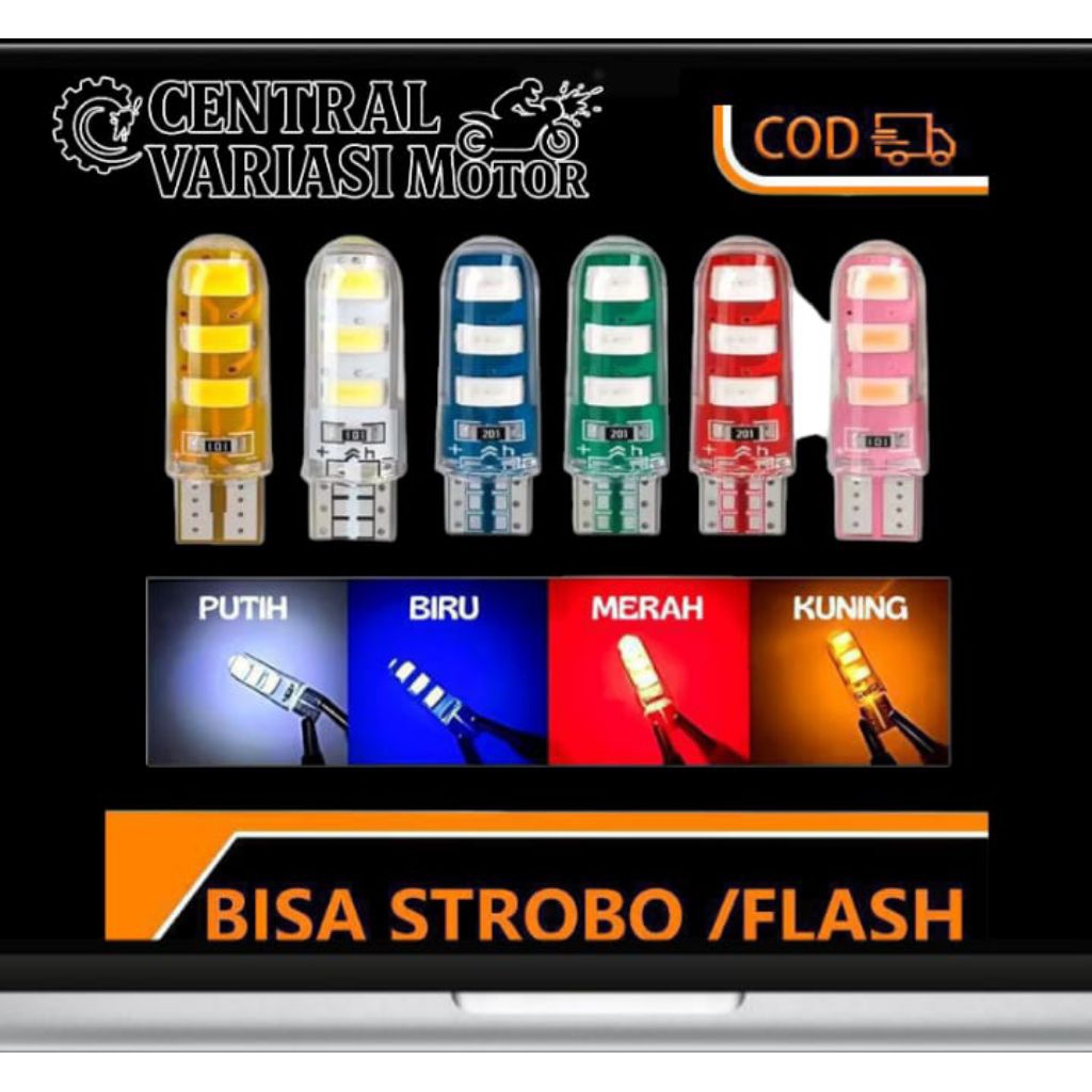 Lampu LED T10  Sein Jelly 6 LED Mata Kedip Flash kedip Lampu Senja Flash / Kedip 6LED Motor Mobil Ke