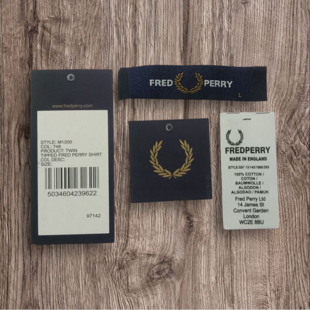 

label tag Fred Perry