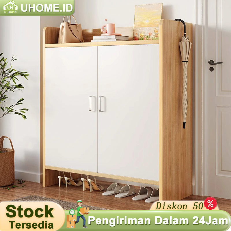 Lemari Sepatu Tertutup /Rak Sepatu Tertutup/Lemari Sepatu Minimalis/Rak Sepatu Kayu/ Lemari Serbagun