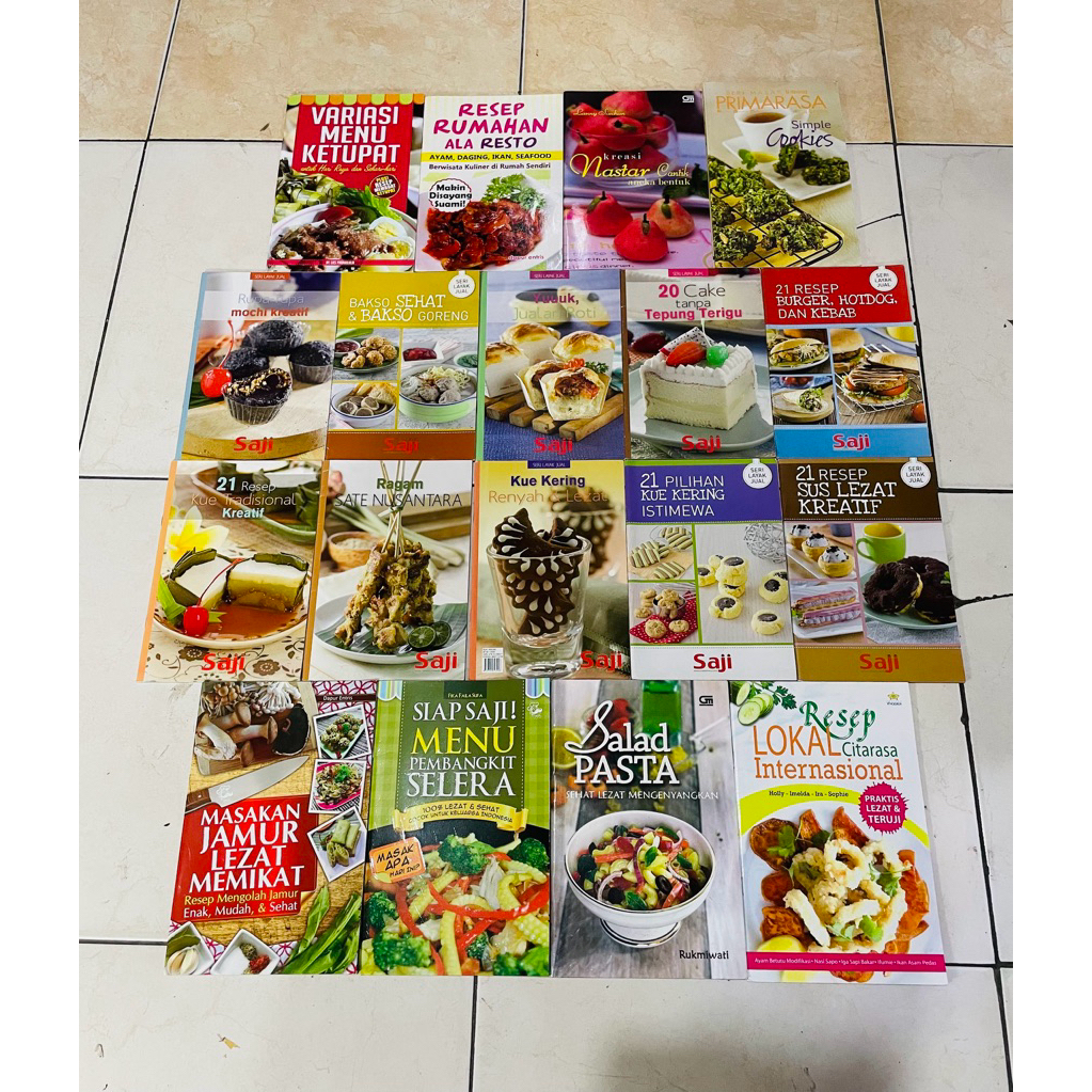 OBRAL BUKU MASAKAN / RESEP MASAKAN / BUKU MASAKAN TEBAL BERWARNA - Murah Original
