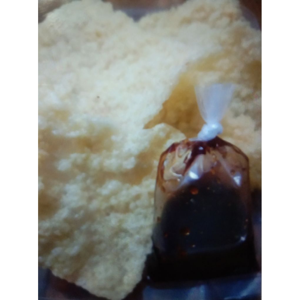 

kerupuk gendar/nasi/puli matang free sambel bumbu rujak