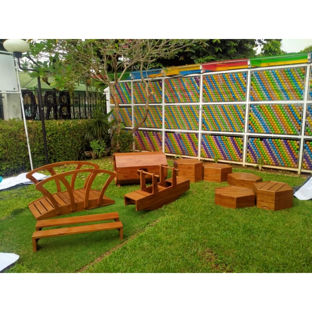 PROMO TERMURAH Brakiasi kayu jati/mainan edukasi/mainan Ketangkasan/playground anak