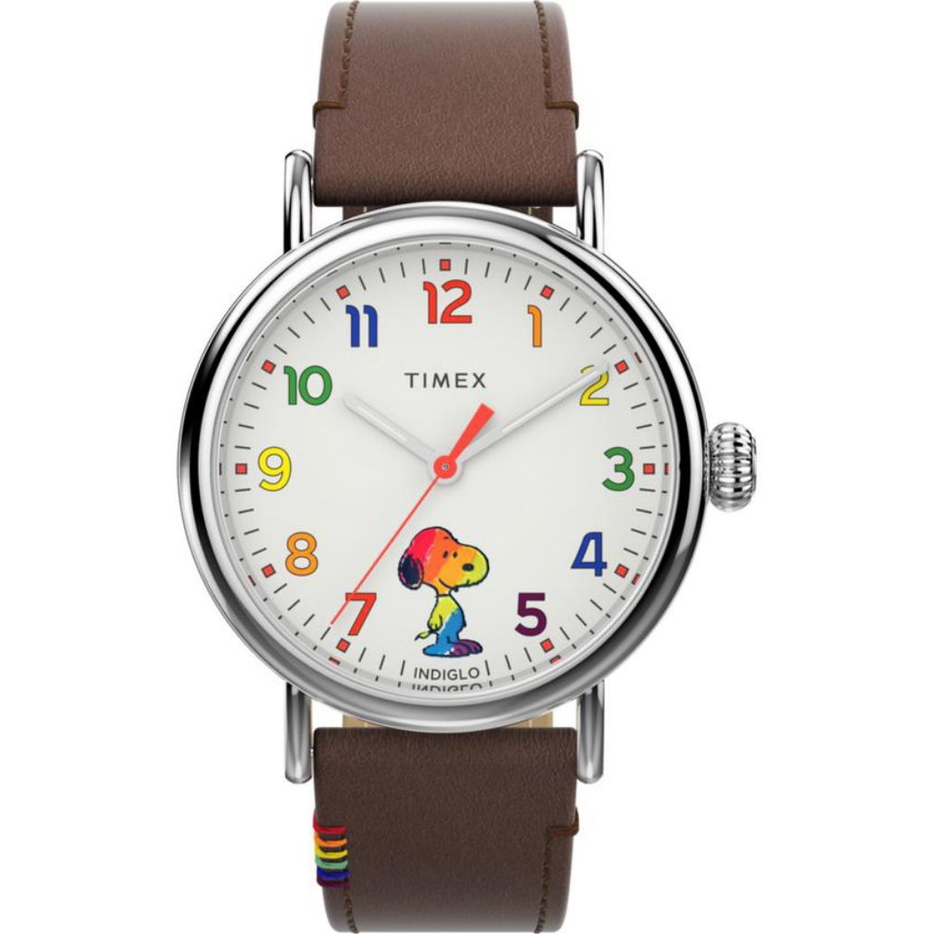 TIMEX TW2W53900 Peanuts Snoopy Rainbow 40mm Jam Tangan Pria Analog