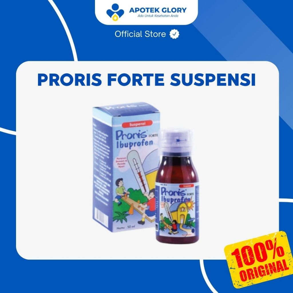 PRORIS FORTE SUSPENSI IBUPROFEN PENURUN DEMAM & PEREDA NYERI RASA STRAWBERRY