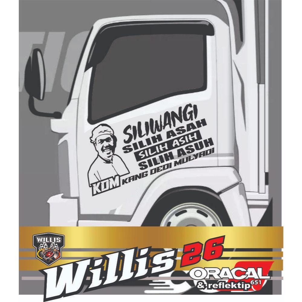 (NEW) siluwet wajah KDM KANG DEDI MULYADI siliwangi mobil stiker cutting sticker cod cocok di aplika
