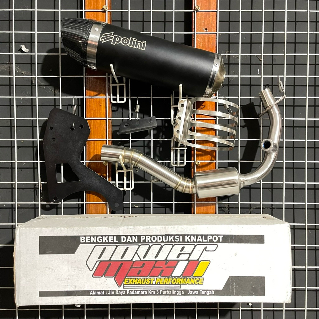 Knalpot Racing Polini EVO 4T Vespa Matic Full System PNP