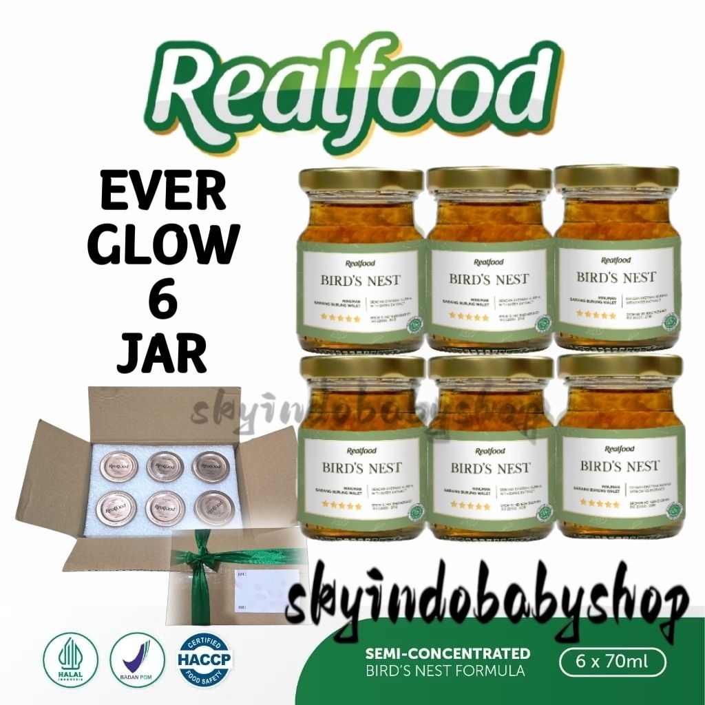

Realfood Ever Glow 6 Jar ( Box Gift ) Minuman Sarang Burung Walet Bersertifikat Bpom Halal
