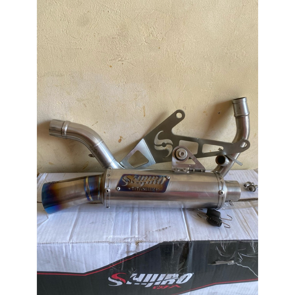 Knalpot Vespa Shijiro Titanium Inlet 38