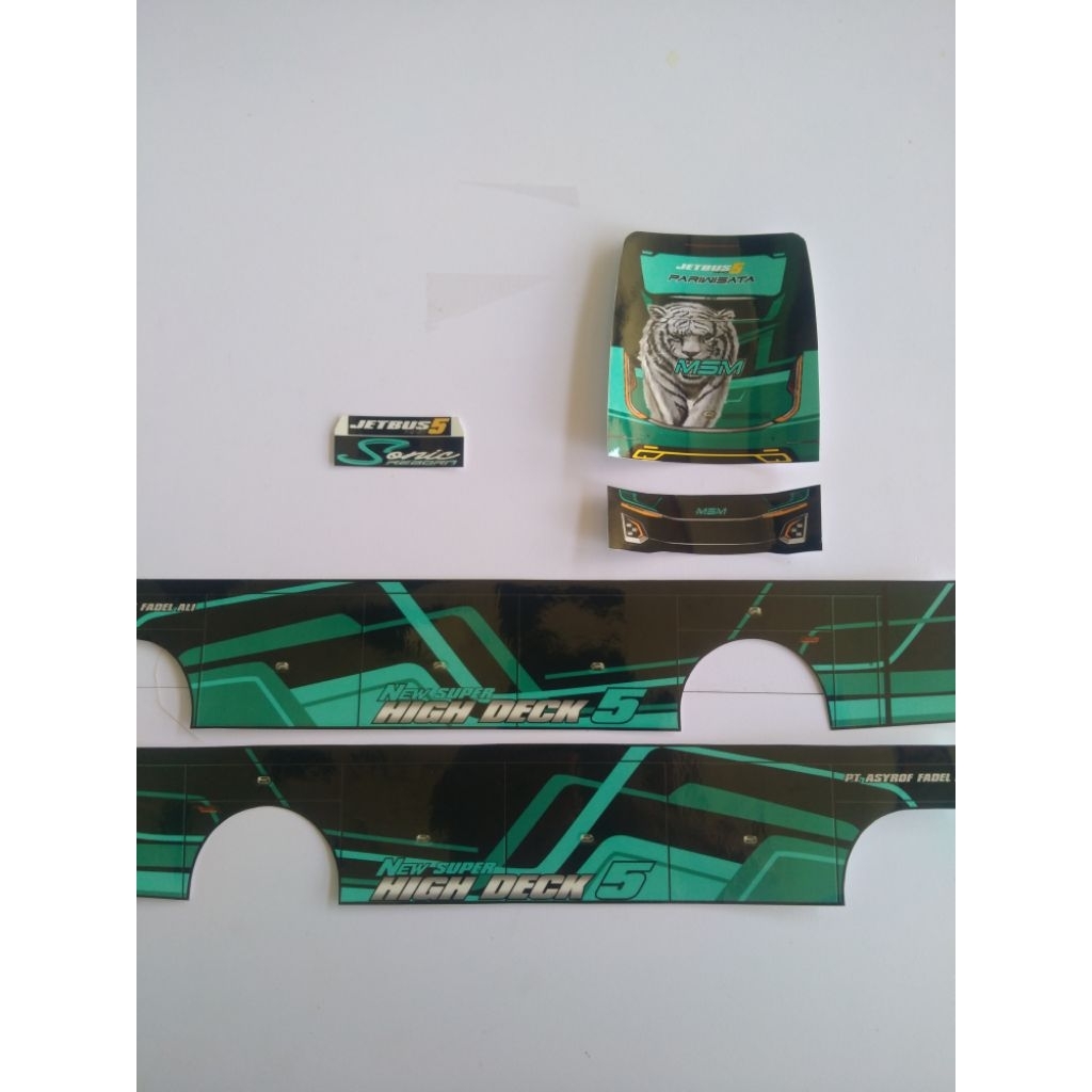 Stiker livery Sonic Asyrof miniatur bus