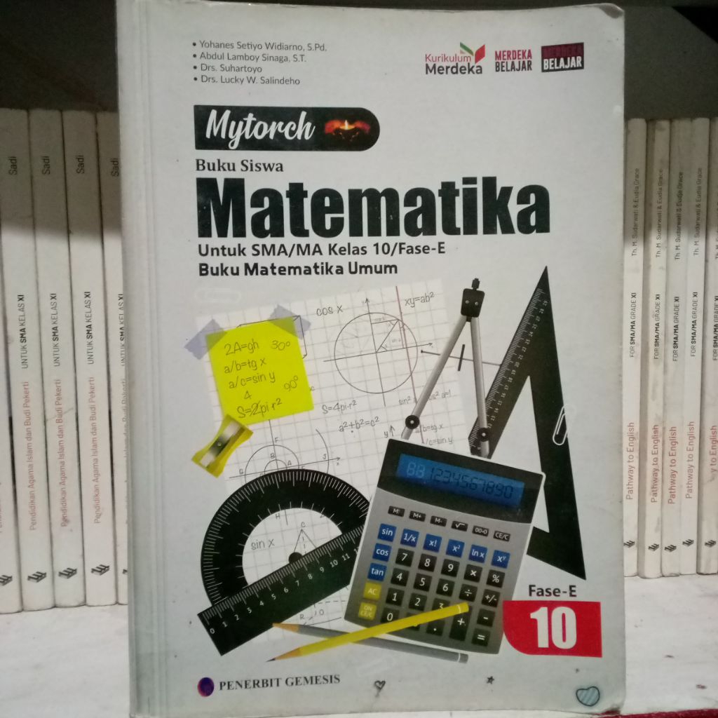 Buku Bekas Buku Siswa Matematika. SMA MA Kelas X Kurikulum Merdeka Penerbit Gemesis