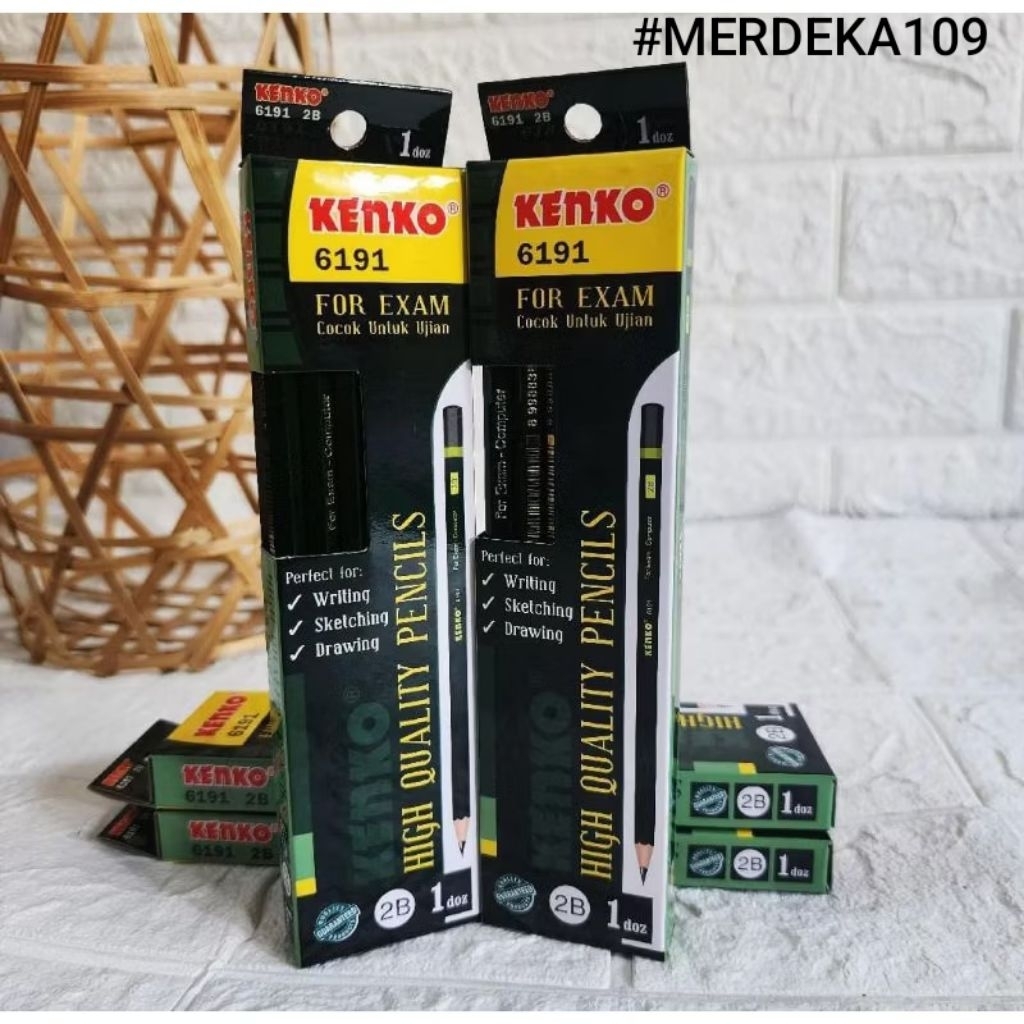 

Alat tulis pensil Kenko 6191 2B 1 pak isi 12 pcs