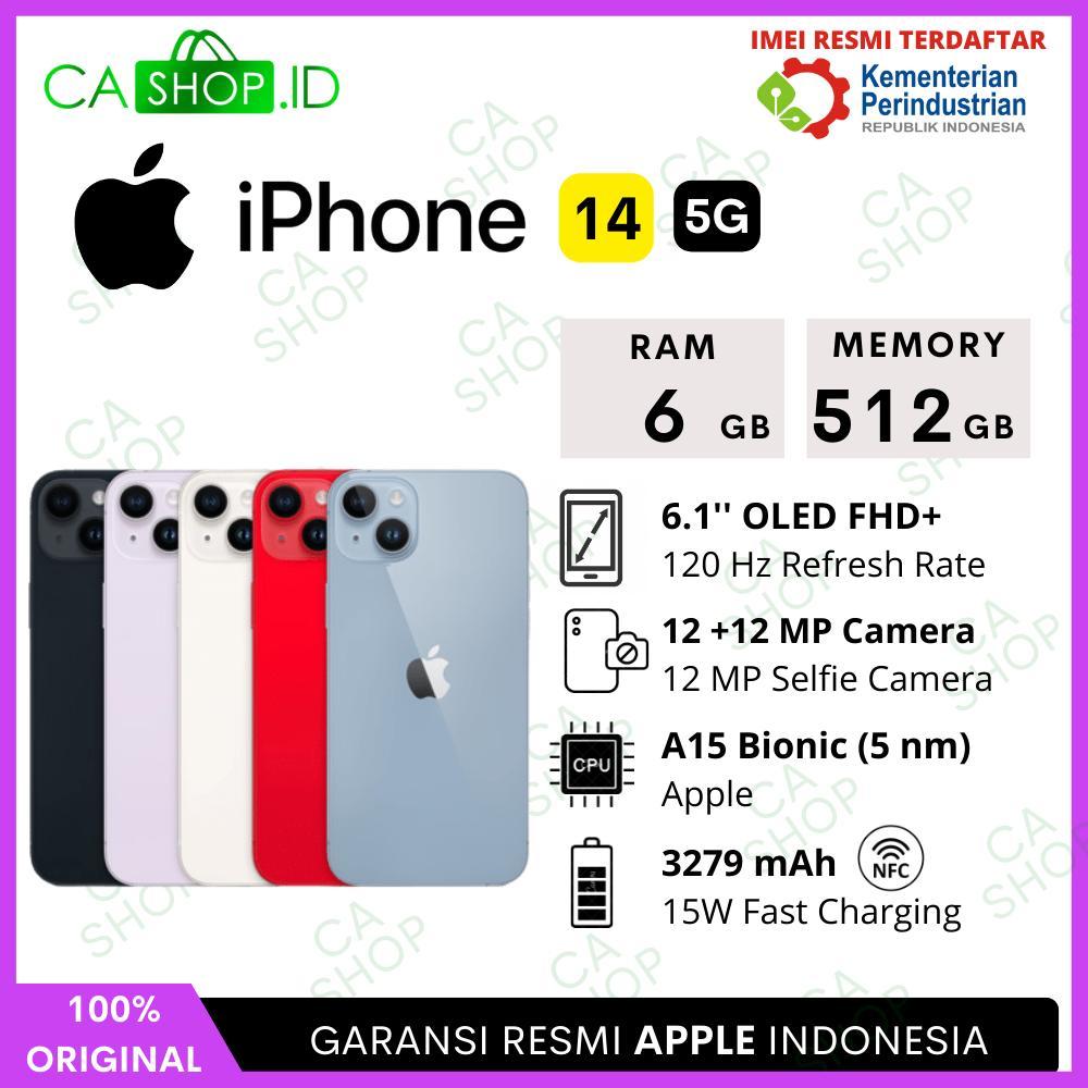 Apple iPhone 14 - 128GB 256GB 512GB - New Baru Original Garansi Resmi Indonesia GDN iBox