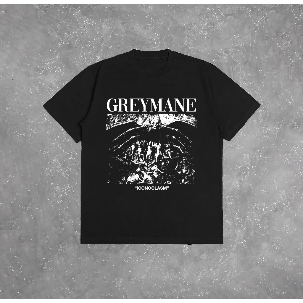 Kaos Band Metal "Greymane" | T-shirt Black Metal Gothic Pria Wanita Oversize Distro Wallflowers