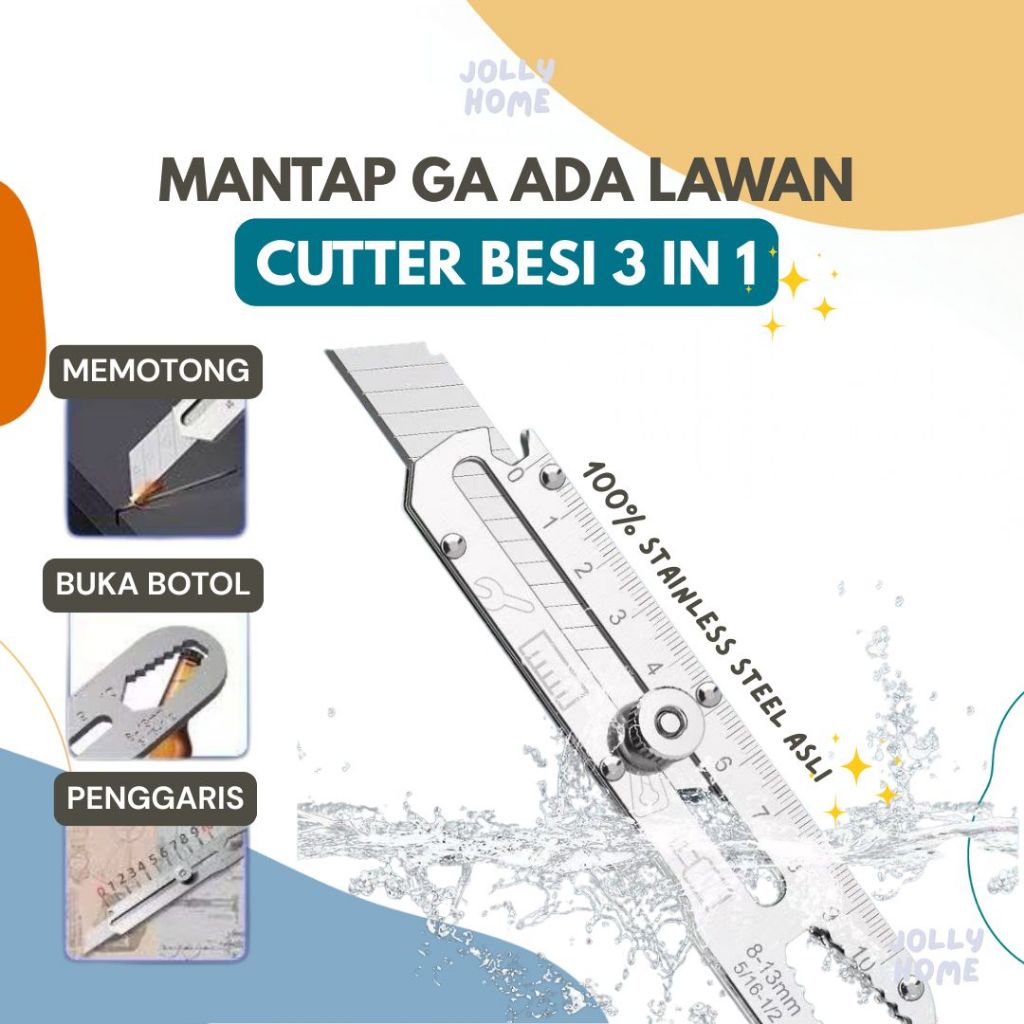 

PISAU CUTTER STAINLESS MULTIFUNGSI PEMBUKA TUTUP BOTOL PENGGARIS CUTTER TAJAM / CUTTER + PENGGARIS MULTIFUNGSI CUTTER PISAU STAINLESS STEEL PEMOTONG KERTAS PISAU TAJAM