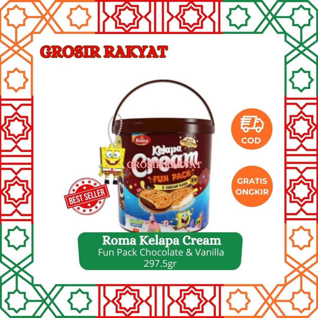 

Roma Kelapa Fun Pack Chocolate & Vanilla Jar 297.5gr