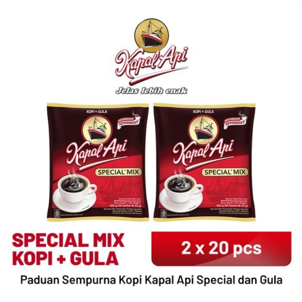 

Kapal Api Special Mix 2 Bag ( 20 x 23 gram)