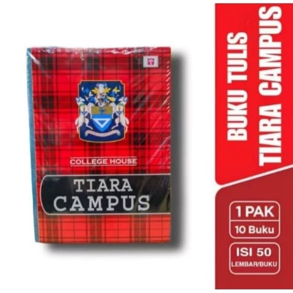 

Buku Tulis TIARA CAMPUS 50 Lembar 1 pak isi 10 Buku