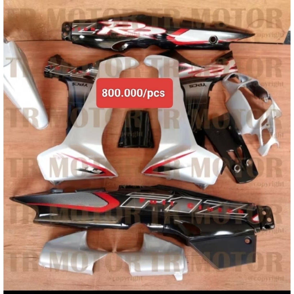 body set halus Yamaha fizr silver hitam fullclut 2002