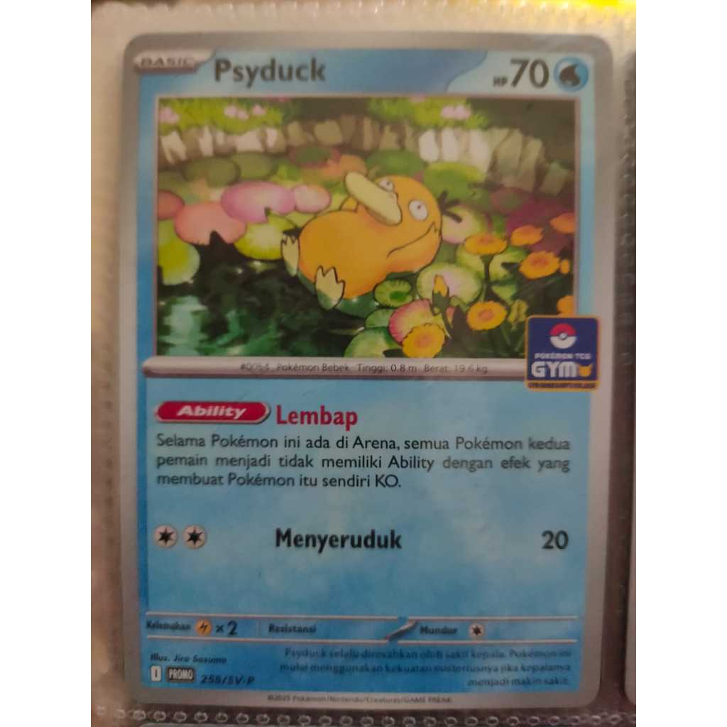 kartu pokemon tcg indonesia psyduck gym