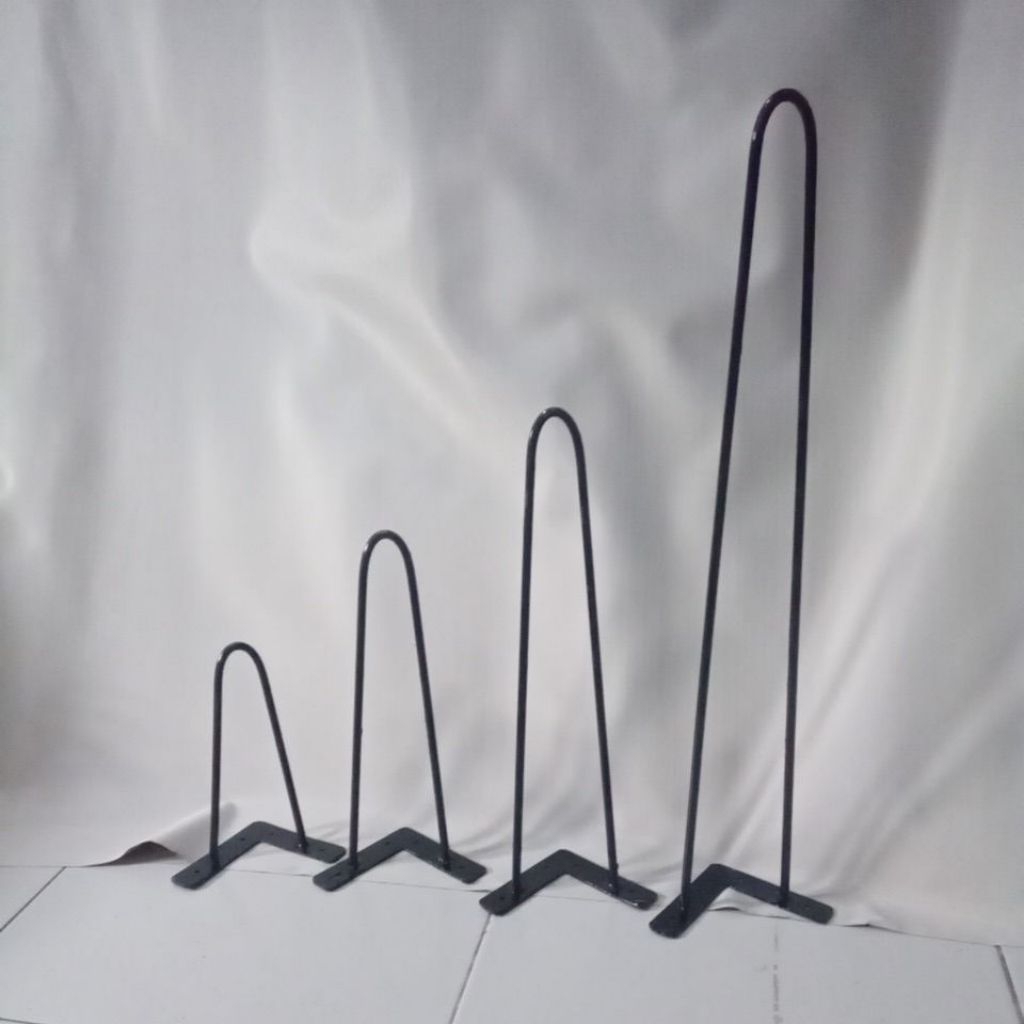 HAIRPIN LEGS/KAKI MEJA BESI/PER 1 pcs/BAHAN BESI BEHEL 8mm/SNI/PLAT 3mm/