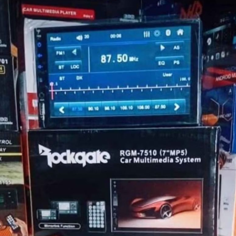 Head Unit Double din 7" Bluetooth Tape Mobil Mirror Link Deckles Layar Sentuh