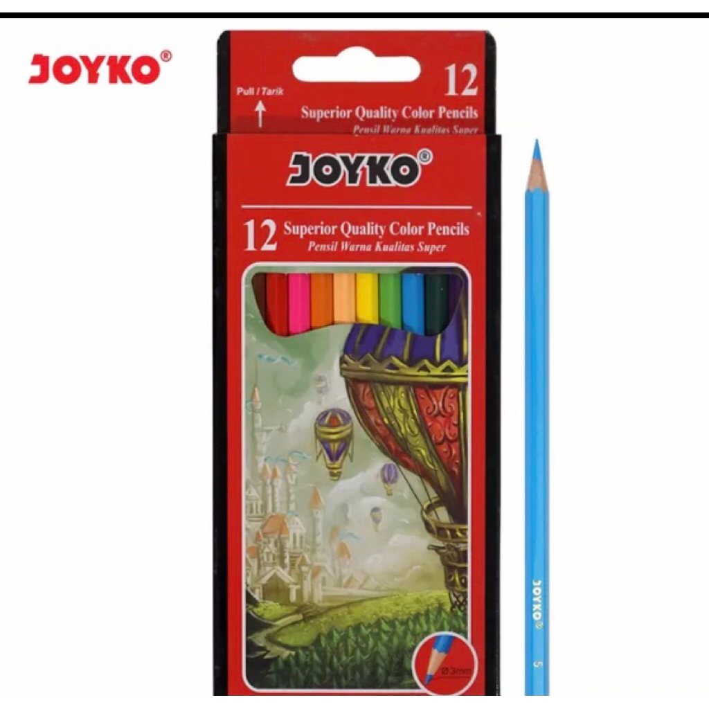 

Pensil Warna Joyko - Warna Cerah dan halus isi 12