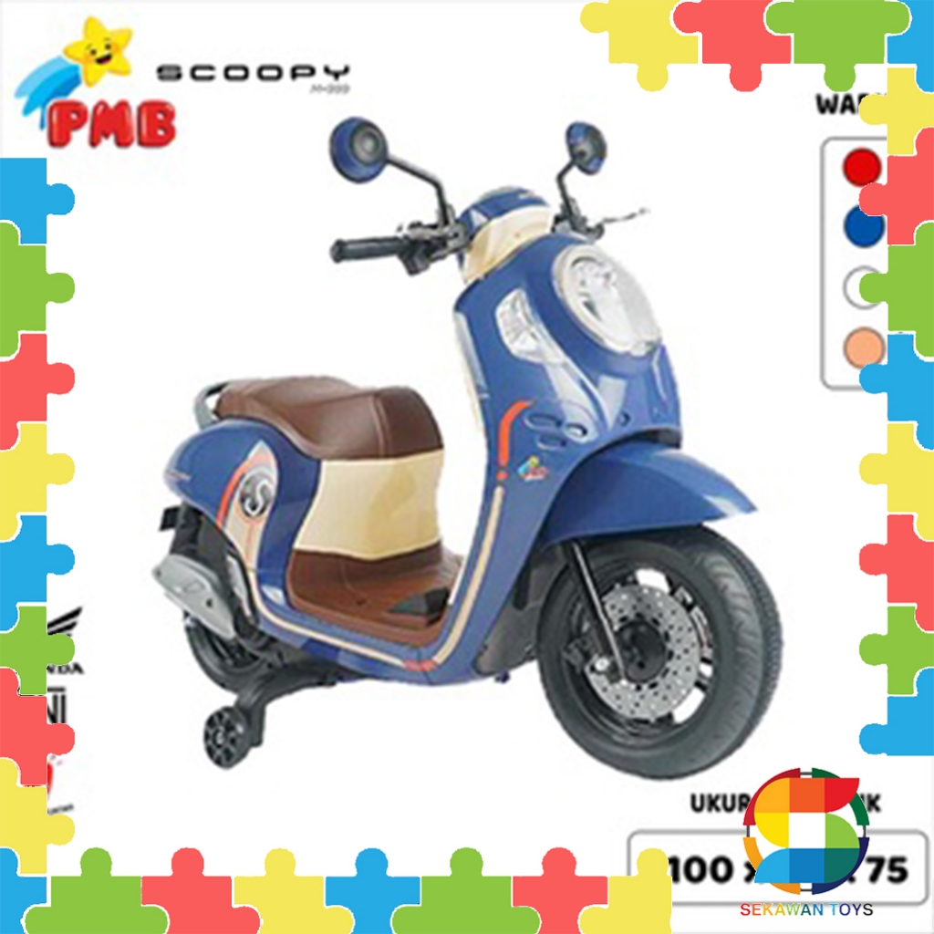 PMB Motor Aki Scoopy HONDA/ Mainan Motor Aki Anak SCOOPY 999