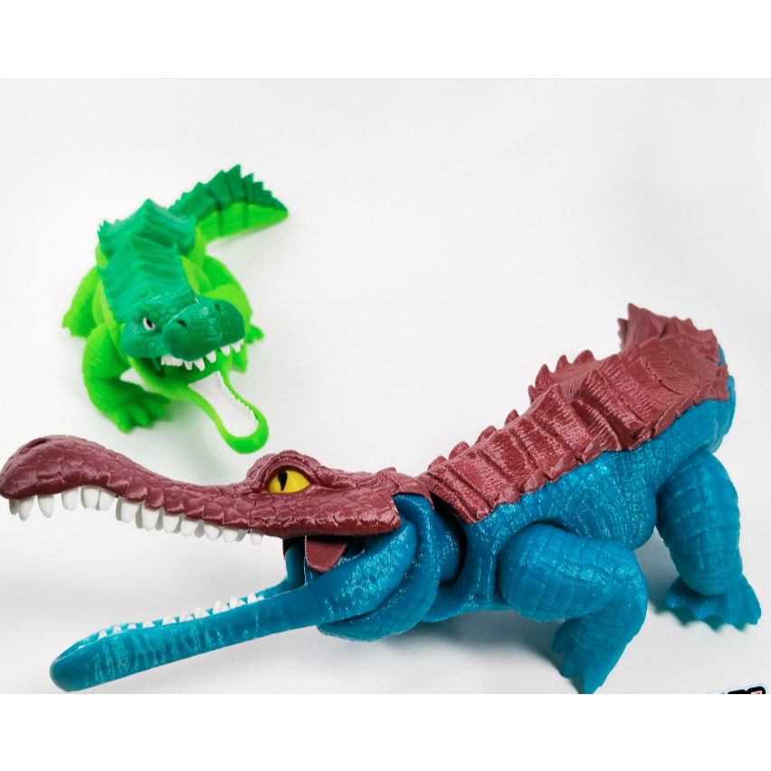 Cuero Mainan Buaya Purba Dinosaurus Artikulasi Mulut Bergerak