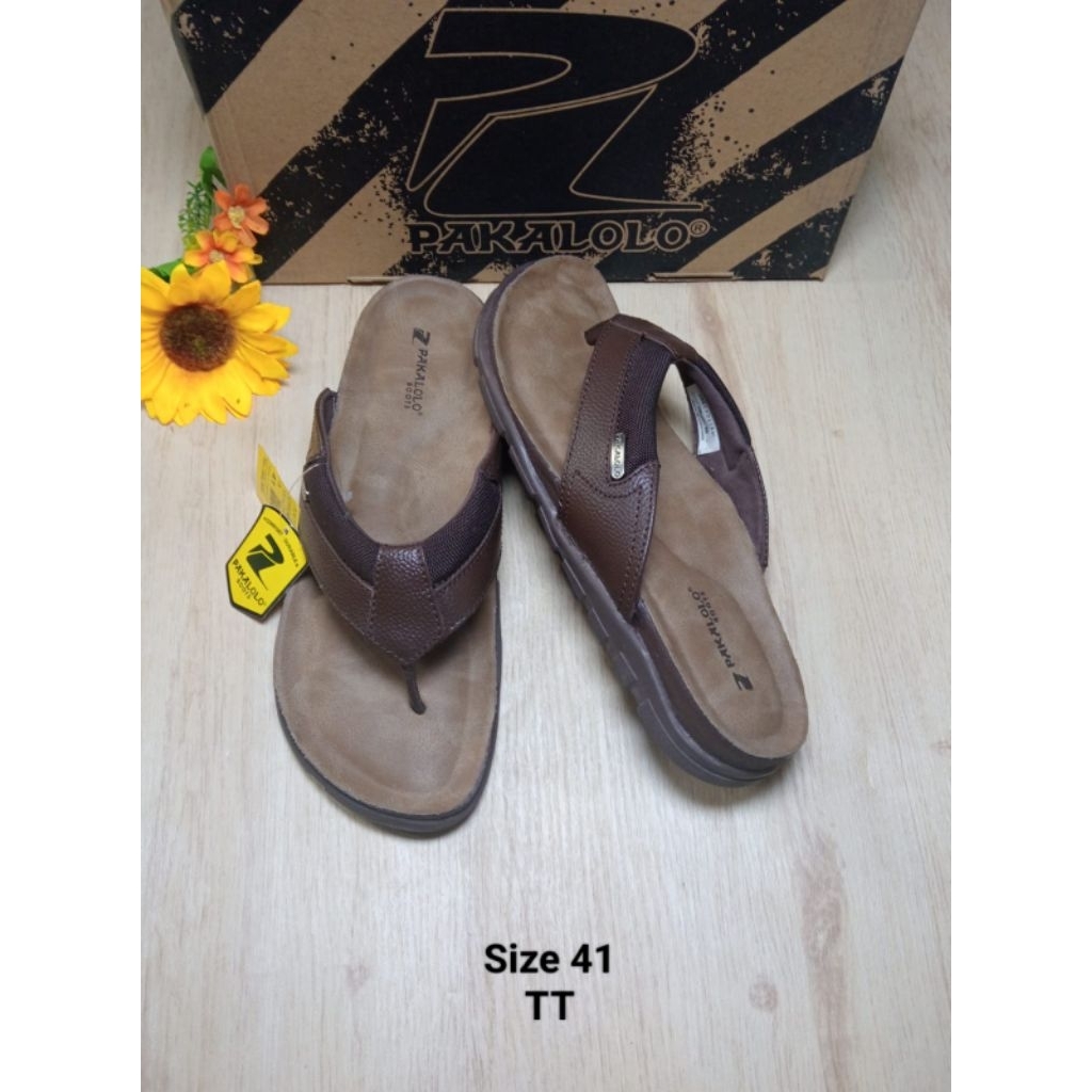 Sandal Kulit pria cowok Sandal pakalolo kulit original Stylish kekinian dewasa