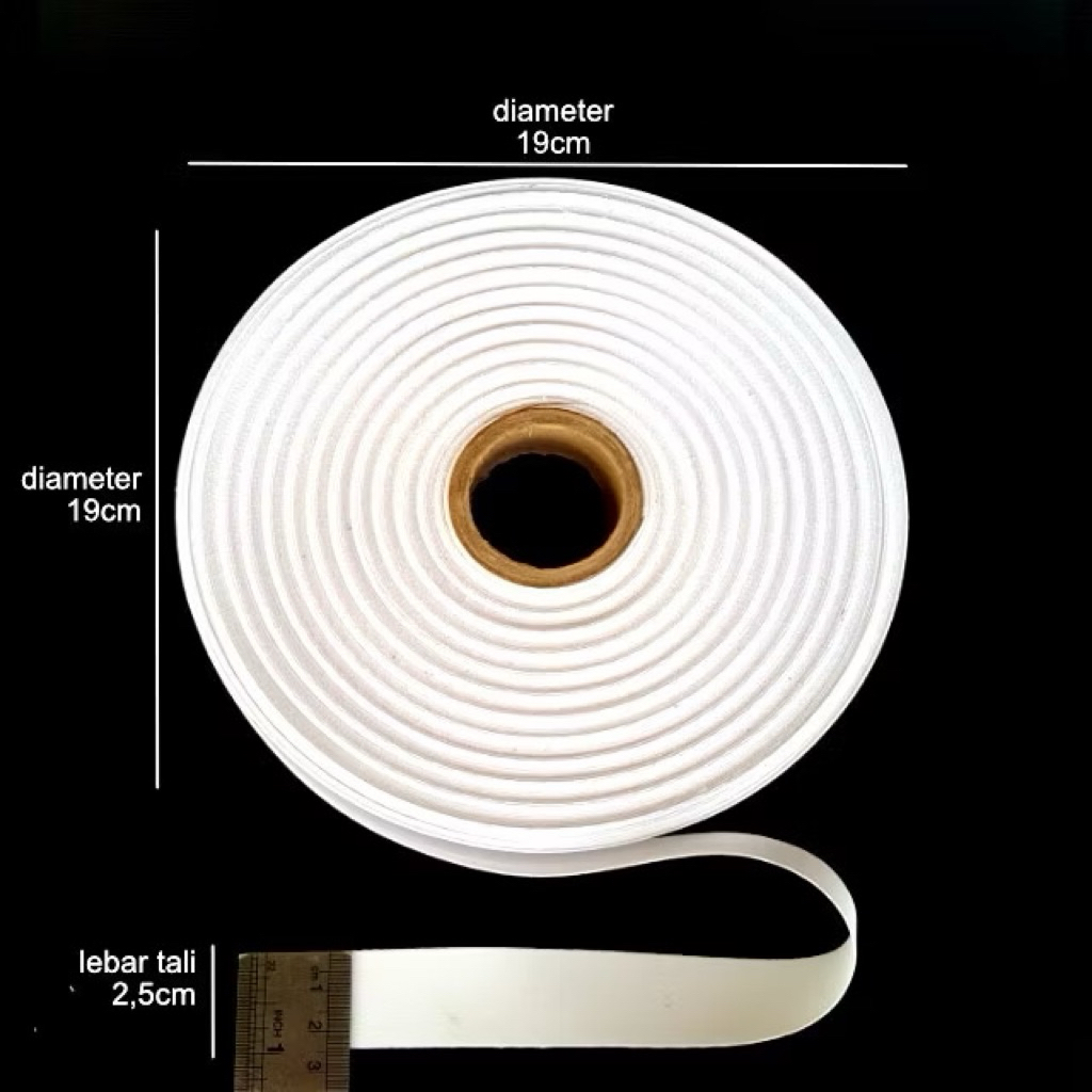 

(Lebar tali 2,5cm) Bahan Tali Tissue 2,5cm Lanyard Id Card Roll Bahan Tali Pita Tisue ID Card Sublim Printing Gantungan Id Card Tisu 2,5cm