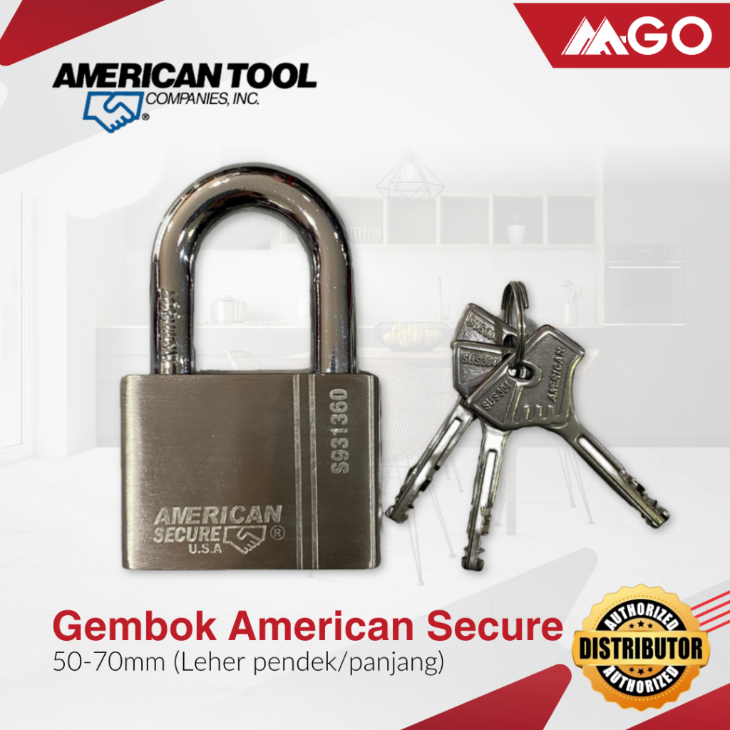 Gembok American Secure/ Gembok Anti Maling Grade 9 American Tool