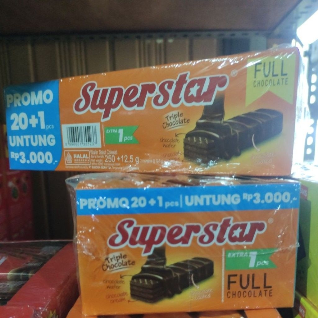 

Superstar Triple Coklat 12,5g ( 1 Box/20Pcs )