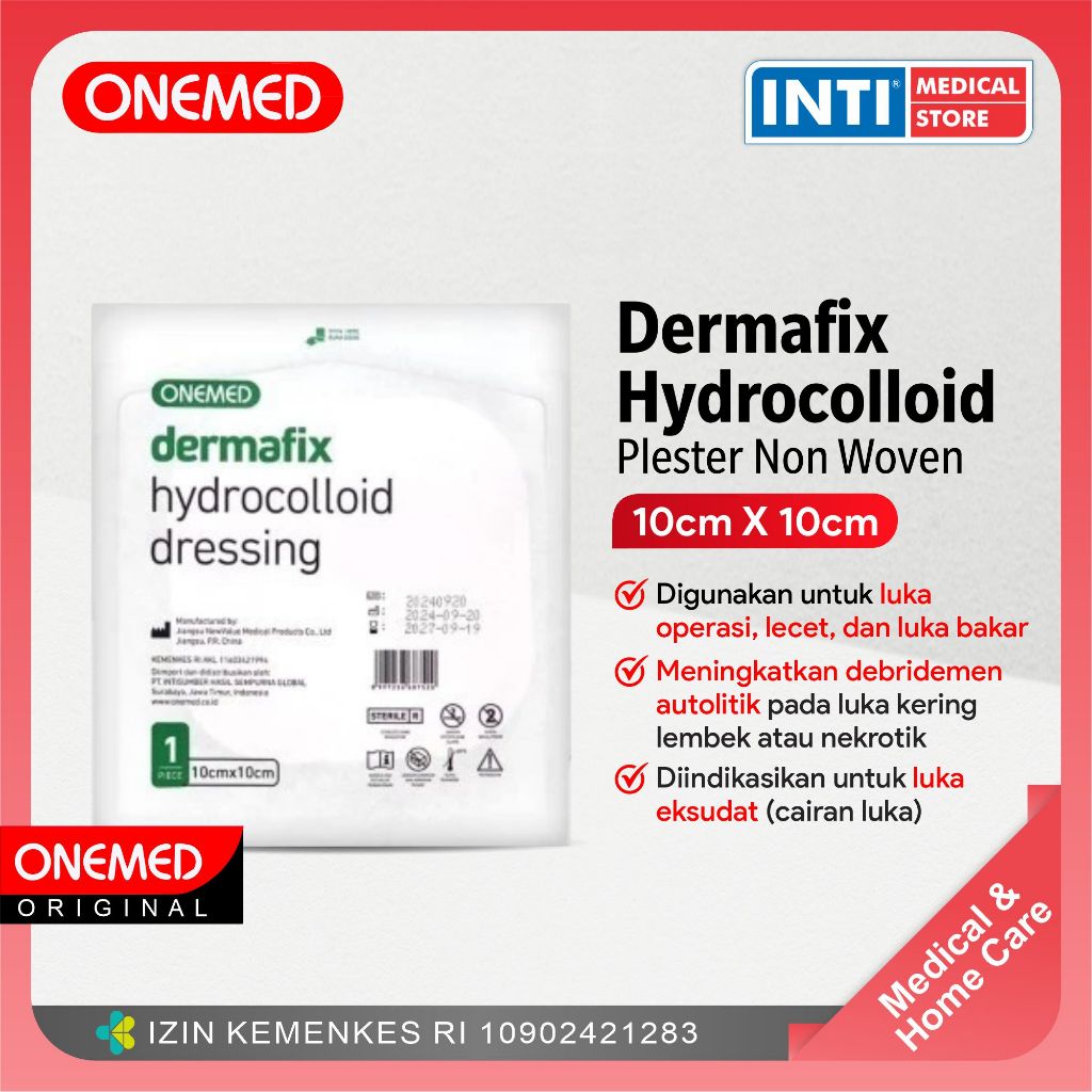 Onemed | Dermafix Hydrocolloid Dressing Steril 1.2 mm | Hydrocolloid Foam Dressing