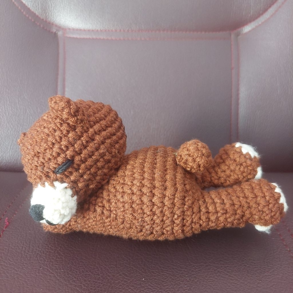 Beruang tidur beruang rajut boneka rajut amigurumi