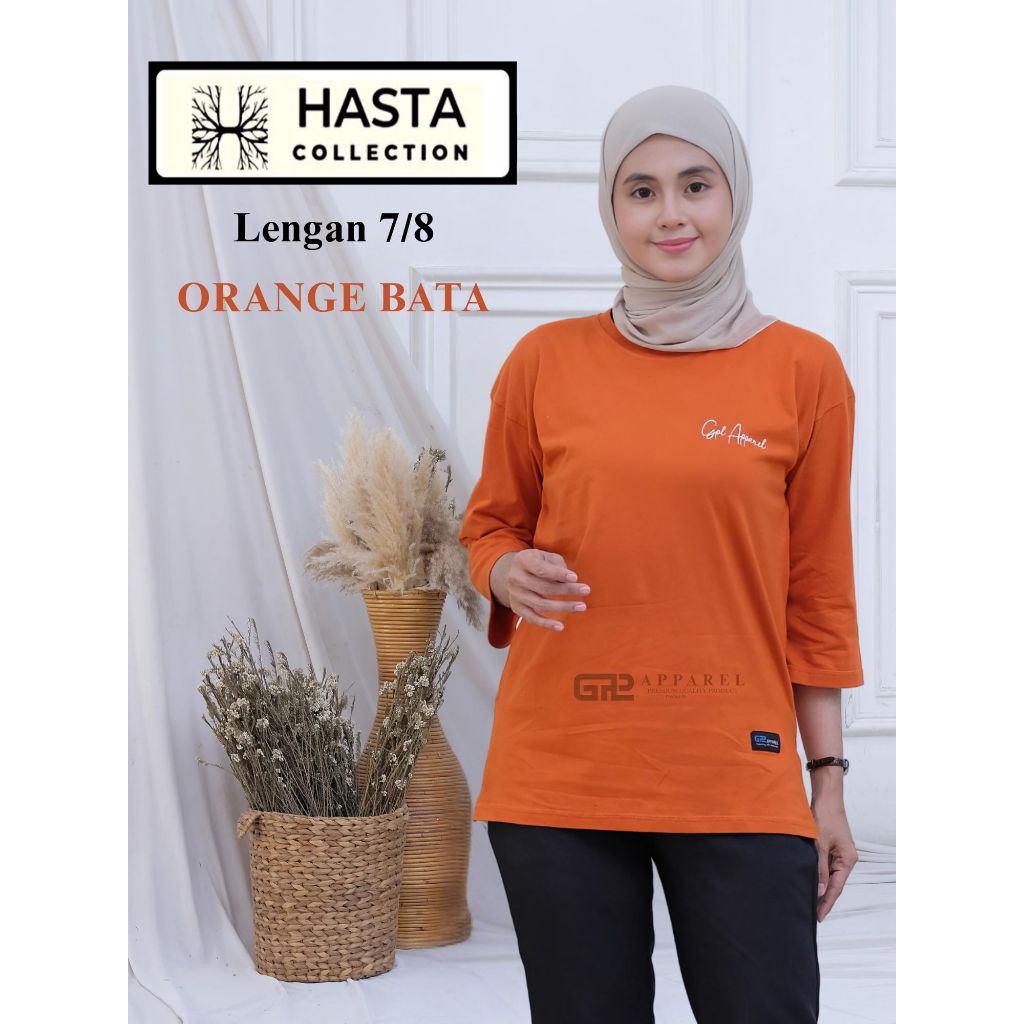 KAOS 7/8 WANITA OVERSIZE BAHAN KATUN KOMBED 20s