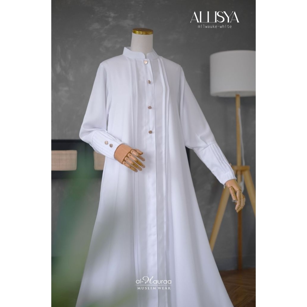 GAMIS ALLISYA / GAMIS PUTIH UNTUK UMRAH / ABAYA PUTIH ORI BY ALHAURAA